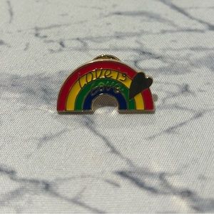 NWOT PRIDE Rainbow Love is Love Pin